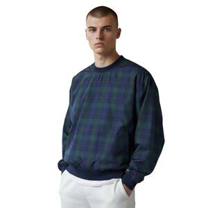 Tommy Hilfiger Men's Windbreaker Size L Blackwatch Plaid Jacket Outerwear Golf